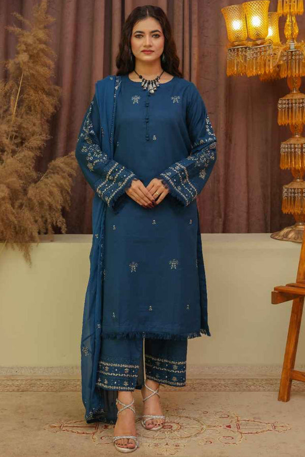 Blue Majesty | 3 pieec stitched suit