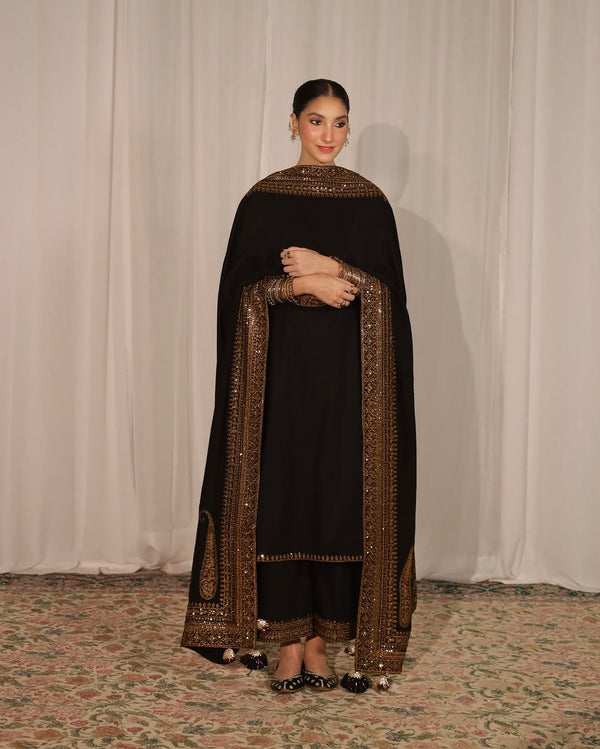 Shab-e-Zar | Full Sleeves 3-Piece Stitched Suit