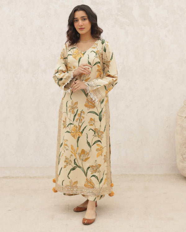 Marigold | 2-Piece Stitched Suit - Mahrukh Official
